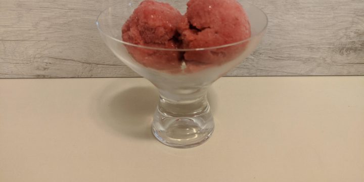 Sorvete de Banana e Morango